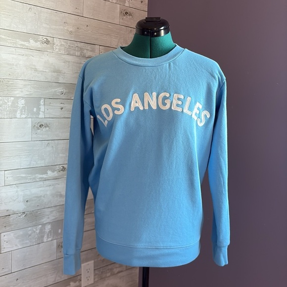 J. CREW Light Blue ‘Los Angeles’ Sweatshirt - Picture 4 of 10